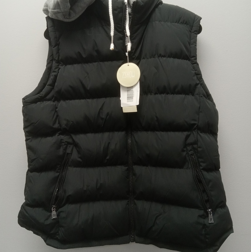 ZSHOW Men's Puffer Vest Removable Hood, Outdoor. XL.  NWT